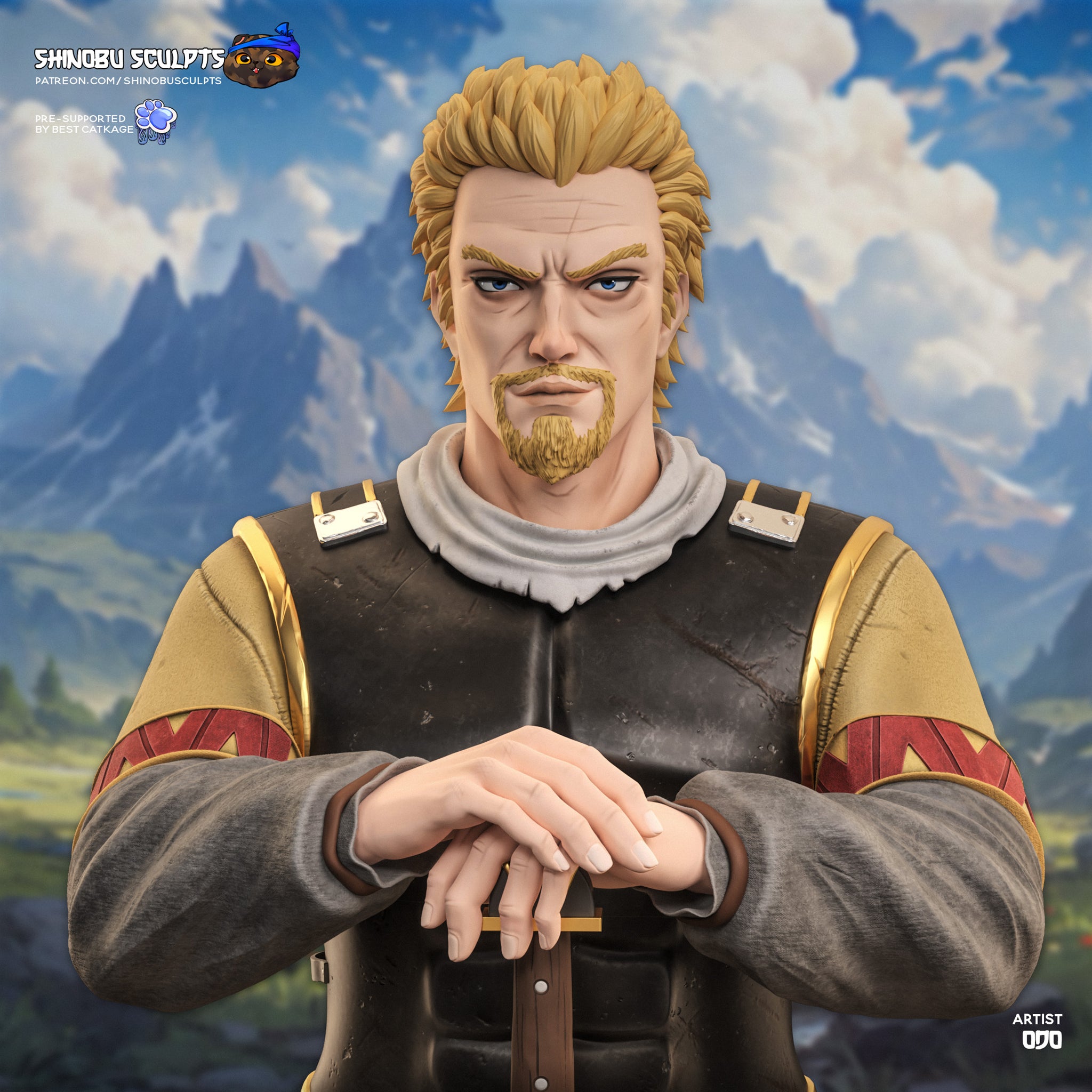 Nordic Sword Commander | Resin Garage Kit | Norse Warriors | Unpainted Figure