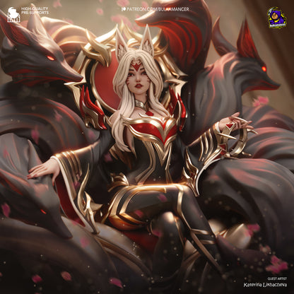 Crimson Fox Spirit Empress | Resin Garage Kit | Unpainted Figure