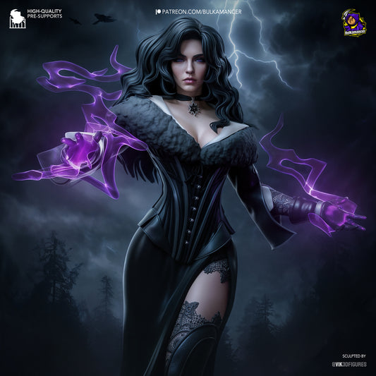 Raven-Haired Sorceress | Resin Garage Kit | Fantasy | Unpainted Figure