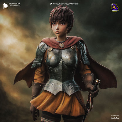 Crimson-Caped Female Knight