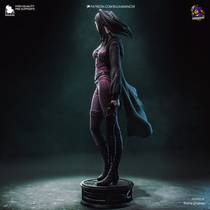 Dark-Haired Gothic Coat Heroine
