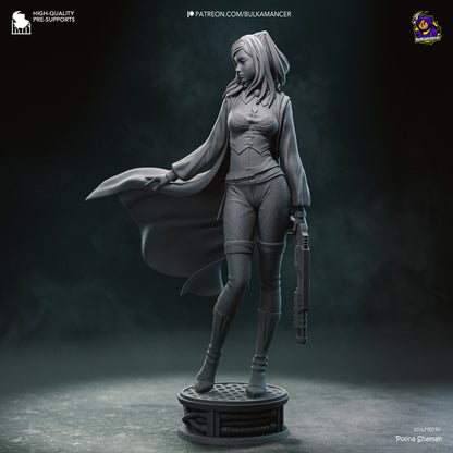 Dark-Haired Gothic Coat Heroine