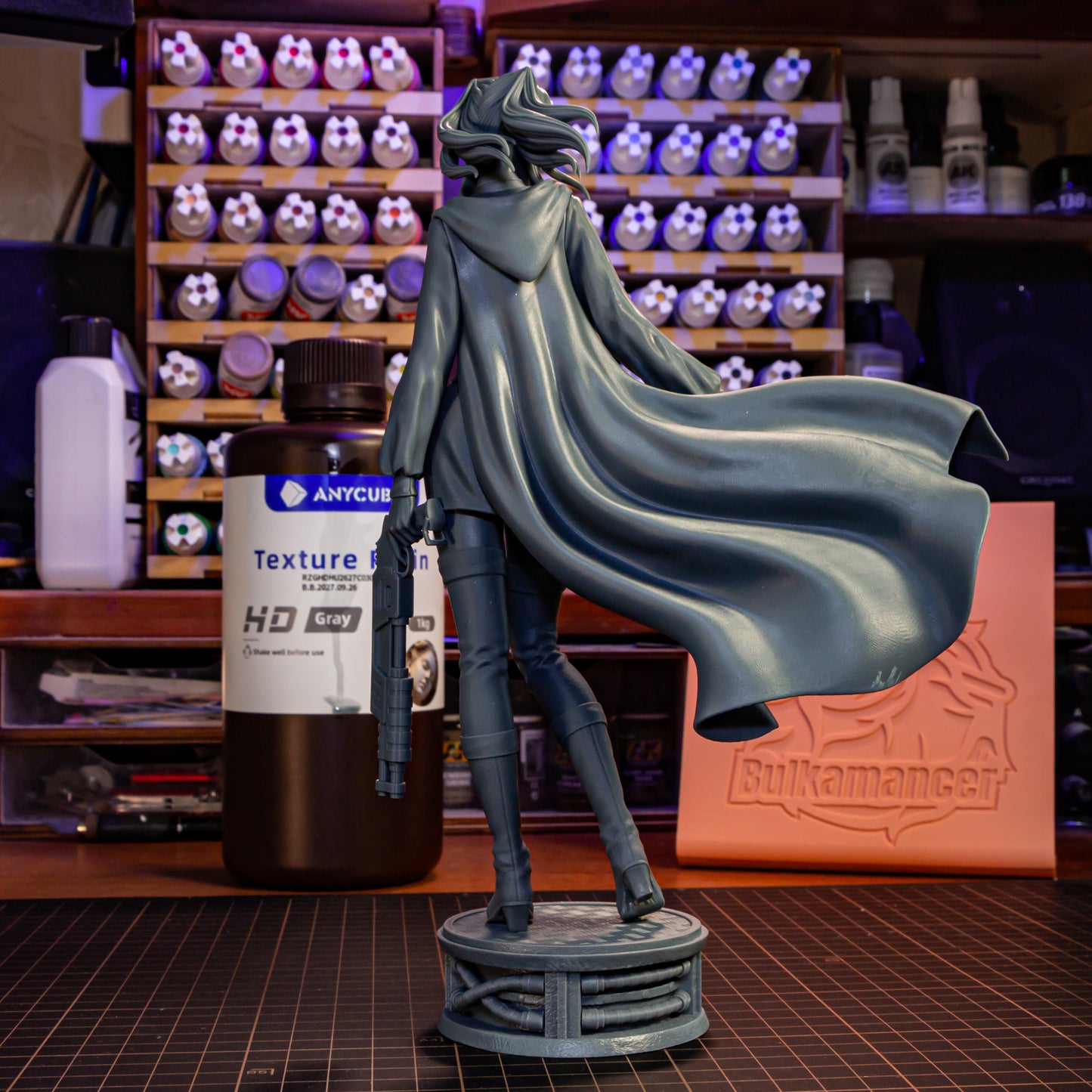 Dark-Haired Gothic Coat Heroine