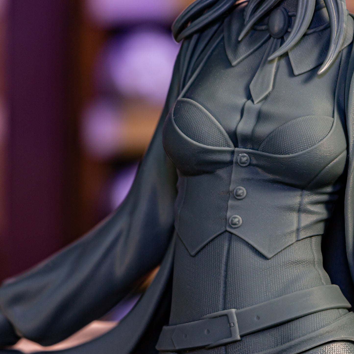 Dark-Haired Gothic Coat Heroine
