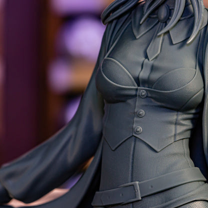 Dark-Haired Gothic Coat Heroine