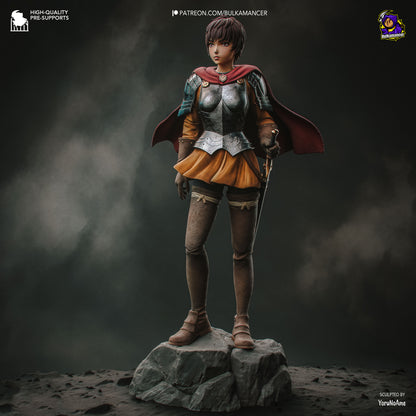 Crimson-Caped Female Knight