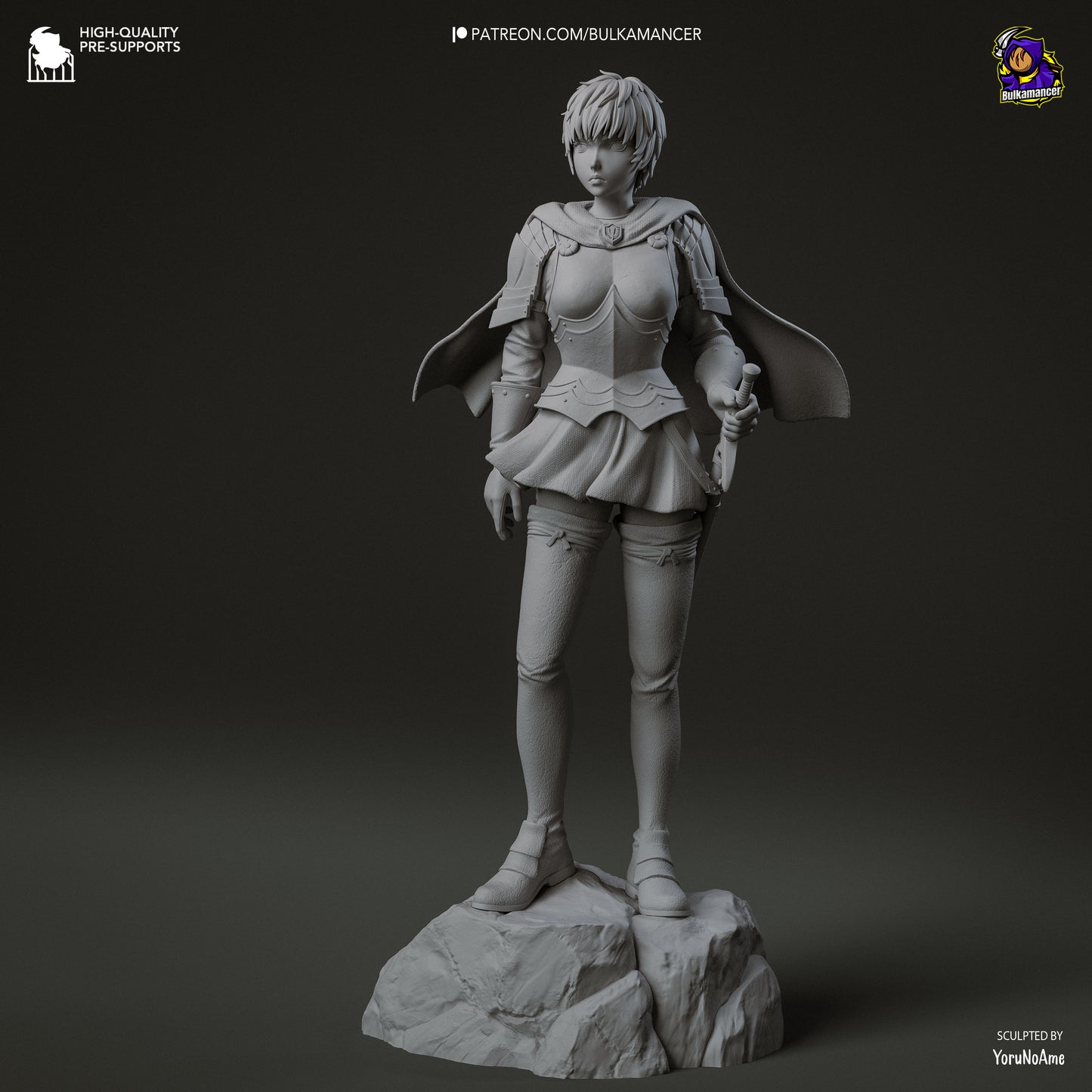 Crimson-Caped Female Knight