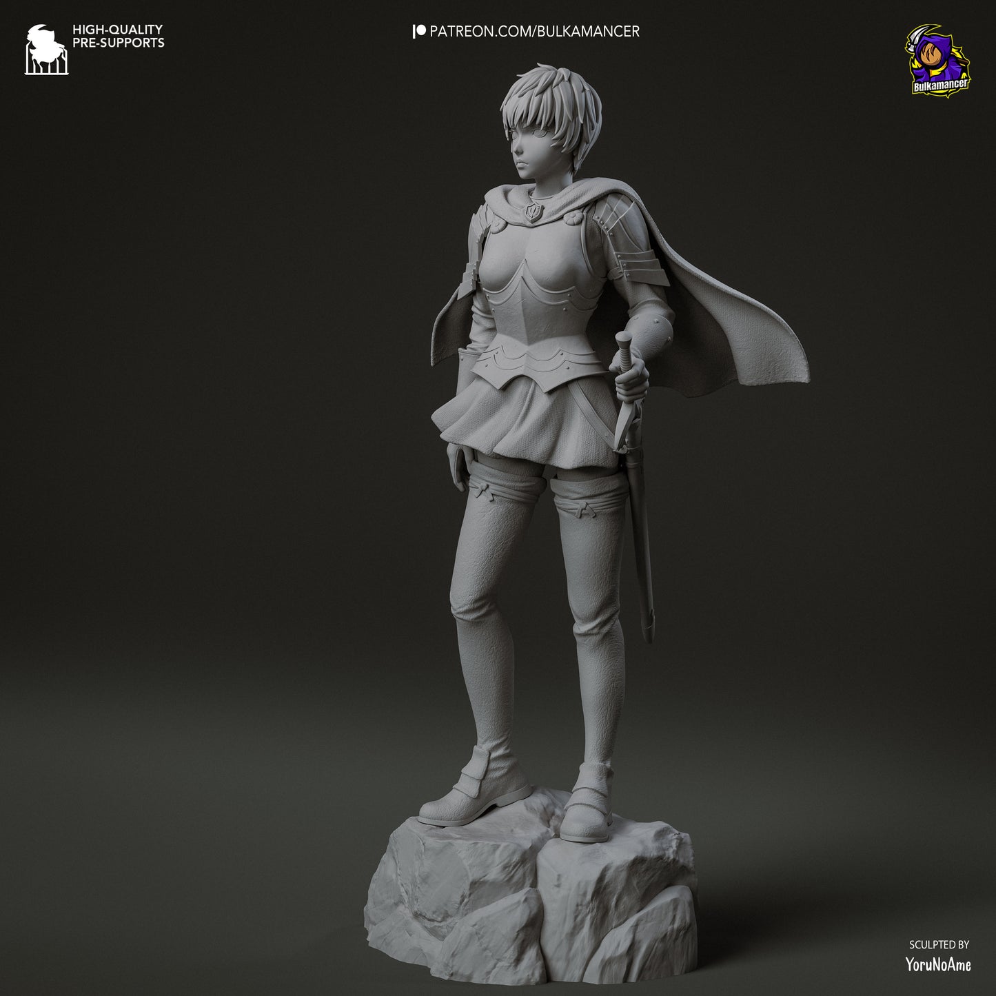 Crimson-Caped Female Knight