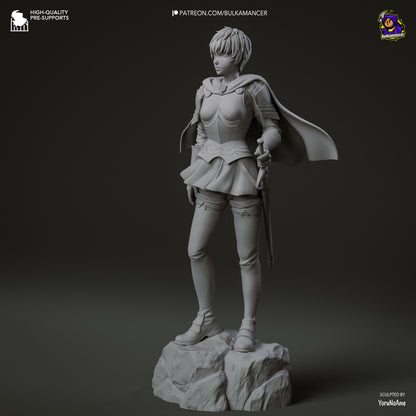 Crimson-Caped Female Knight