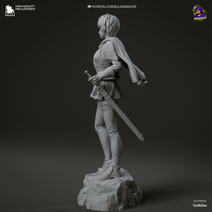 Crimson-Caped Female Knight