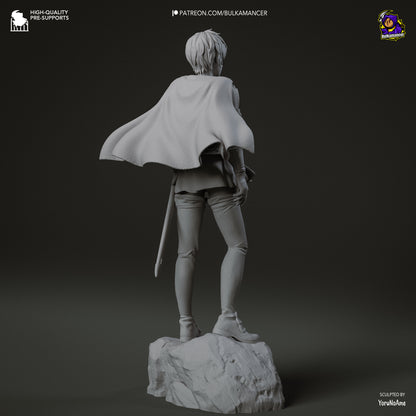 Crimson-Caped Female Knight